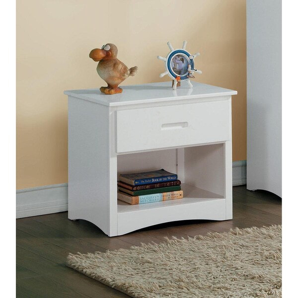 Home Elegance 21.75 x 17 x 23 in. Galen Night Stand - White B2053W-4 - main